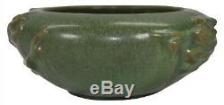 Peters and Reed Persian Ware Dark Matte Green Arts and Crafts Bowl