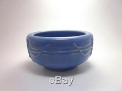 Peters and Reed Rare Arts & Crafts 1920s Dragonfly Matte BlueTulip Bowl Pottery