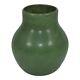 Peters And Reed Vintage Arts And Crafts Pottery Matte Green Bulbous Ceramic Vase