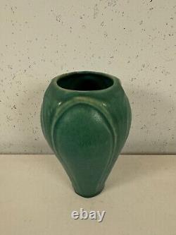 Pewabic Pottery Detroit 2004 Arts & Crafts Style Matte Green Vase