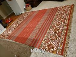 Pottery Barn 8'x10' Handwoven Wool Kilim Tapis Mahal Rug Arts & Crafts Mission