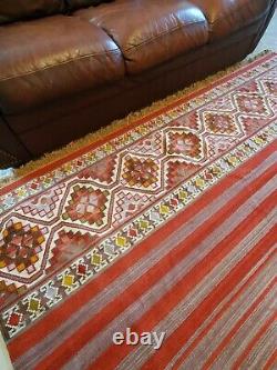 Pottery Barn 8'x10' Handwoven Wool Kilim Tapis Mahal Rug Arts & Crafts Mission