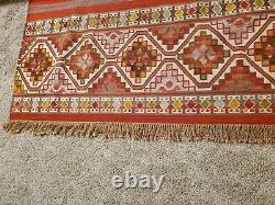 Pottery Barn 8'x10' Handwoven Wool Kilim Tapis Mahal Rug Arts & Crafts Mission