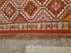 Pottery Barn 8'x10' Handwoven Wool Kilim Tapis Mahal Rug Arts & Crafts Mission