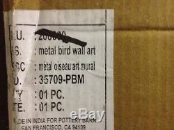 Pottery Barn Large Metal Bird Wall Art Decals NEW IN BOX Christmas Holidays