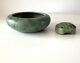 Poxon Vernon Kilns Los Angeles Arts&crafts Pottery Bowl/frog Matte Green Rare