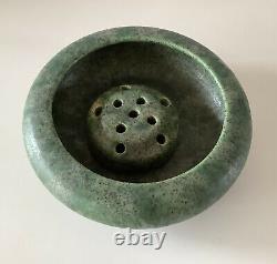 Poxon Vernon Kilns Los Angeles Arts&Crafts Pottery Bowl/Frog Matte Green Rare