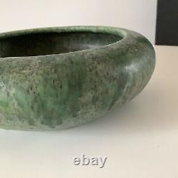 Poxon Vernon Kilns Los Angeles Arts&Crafts Pottery Bowl/Frog Matte Green Rare