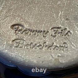 RARE! 6 Remmy Fils Betschdorf Alsace France Salt Glazed Vase SIGNED Etched Blue