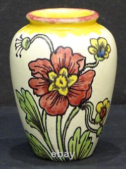 RARE! Antique CHARLES CHILCOTE Art Nouveau Pottery ARTS & CRAFTS Vase / MINT