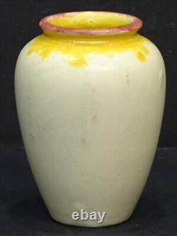 RARE! Antique CHARLES CHILCOTE Art Nouveau Pottery ARTS & CRAFTS Vase / MINT