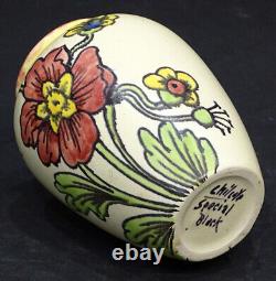 RARE! Antique CHARLES CHILCOTE Art Nouveau Pottery ARTS & CRAFTS Vase / MINT