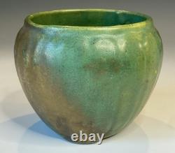 RARE Antique Zanesville Cucumber Melon Arts & Crafts Era Glazed Pottery Planter