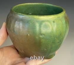 RARE Antique Zanesville Cucumber Melon Arts & Crafts Era Glazed Pottery Planter