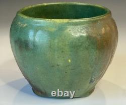 RARE Antique Zanesville Cucumber Melon Arts & Crafts Era Glazed Pottery Planter