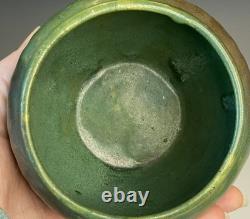 RARE Antique Zanesville Cucumber Melon Arts & Crafts Era Glazed Pottery Planter