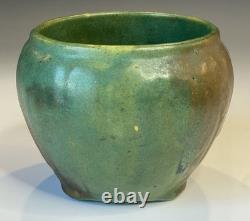 RARE Antique Zanesville Cucumber Melon Arts & Crafts Era Glazed Pottery Planter