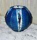 Rare Ephraim Arts Crafts Pottery Blue Amity Bowl Glaze Variation Vase Signed /10