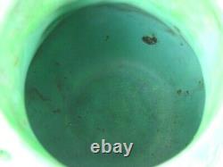 RARE Green with Charcoaling Trial Glaze Vintage Weller Art Pottery Vase 1920s