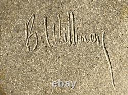 RARE Jewish Studio Pottery Arts &Crafts Hand Crafted Menorah Signed B. William