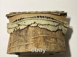 RARE Jewish Studio Pottery Arts &Crafts Hand Crafted Menorah Signed B. William