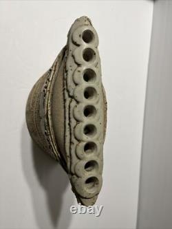 RARE Jewish Studio Pottery Arts &Crafts Hand Crafted Menorah Signed B. William RARE Jewish Studio Pottery Arts &Crafts Hand Crafted Menorah Signed B. William