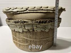 RARE Jewish Studio Pottery Arts &Crafts Hand Crafted Menorah Signed B. William