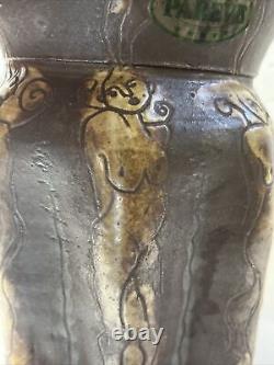 RARE PAREVE Jewish Studio Pottery Arts &Crafts Hand Crafted Vase Nude Women
