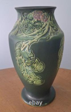 RARE/UNIQUE Roseville Rosecraft Panel Vase Experimental 10 1/4H