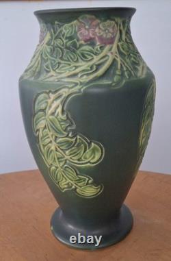 RARE/UNIQUE Roseville Rosecraft Panel Vase Experimental 10 1/4H