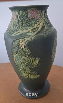 RARE/UNIQUE Roseville Rosecraft Panel Vase Experimental 10 1/4H