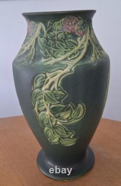 RARE/UNIQUE Roseville Rosecraft Panel Vase Experimental 10 1/4H