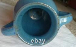 RARE Waco Arts & Craft Pottery Planter Vase Blue Slip Glazed Stoneware 1922-1945