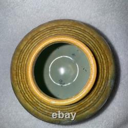 ROSEVILLE-Imperial II Squat Vase # 466-4 Deep Mottled C. 1932