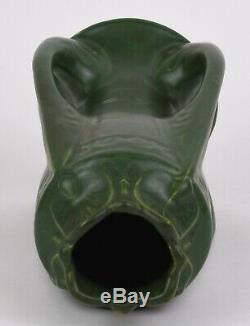 Radford Radura Pottery Matte Green Arts & Craft Four Handled 10 Vase
