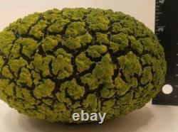 Randy O'Brien Lichen Ceramic Bud Vase Vessel Green Black Handmade Artist Signed