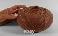 Rare Antique 1911 Rookwood Arts Crafts Pottery Jar 1699 Flowers Matte Glaze Ohio