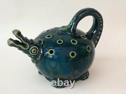 Rare Arts And Crafts Devon Longpark Grotesque Comical British Art Pottery Ewer