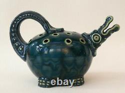 Rare Arts And Crafts Devon Longpark Grotesque Comical British Art Pottery Ewer