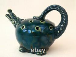 Rare Arts And Crafts Devon Longpark Grotesque Comical British Art Pottery Ewer