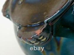 Rare Arts And Crafts Devon Longpark Grotesque Comical British Art Pottery Ewer