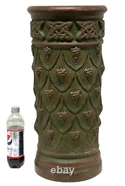 Rare Arts & Crafts Era Peters and Reed Pottery Moss Aztec Umbrella Stand Vase