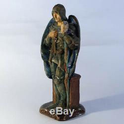 Rare Arts and Crafts Compton Pottery Figure of St Michael by Mary Seeton Watts
