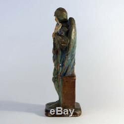 Rare Arts and Crafts Compton Pottery Figure of St Michael by Mary Seeton Watts