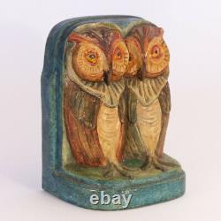 Rare Arts and Crafts Compton Pottery Owl Bookend by Mary Seton Watts