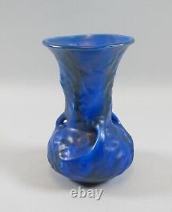 Rare Bretby English Pottery Arts & Crafts Form Electric Blue 6 Vase # 1716