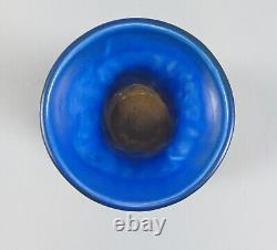 Rare Bretby English Pottery Arts & Crafts Form Electric Blue 6 Vase # 1716