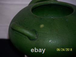 Rare-Cambridge Art Pottery Mission Arts & Crafts Mat Green Glaze Hanging Vase