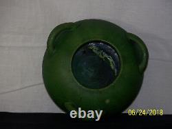 Rare-Cambridge Art Pottery Mission Arts & Crafts Mat Green Glaze Hanging Vase