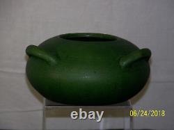 Rare-Cambridge Art Pottery Mission Arts & Crafts Mat Green Glaze Hanging Vase